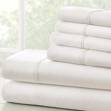 Kaycie Gray Basics Softest Microfiber 6PC Sheets Set Deep Pocket