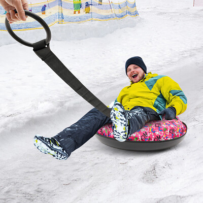 Inflatable Sledding Tube Oxford Cloth Winter Outdoor Skiing Play Snow Sled 80cm