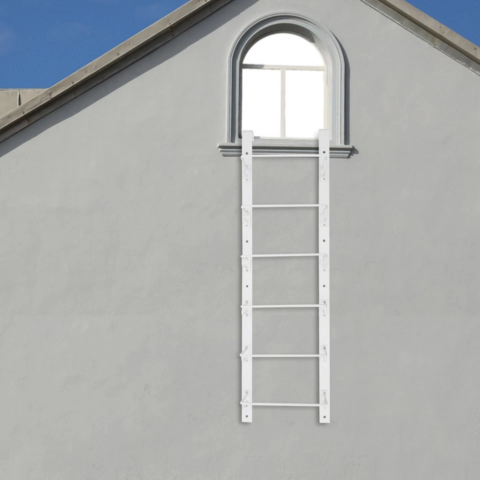 Escalera de pozo de ventana 6 peldaños escalera de acero de alta resistencia escalera de salida de 20" W x 68,5" H Foto 4 de 4