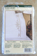 NIOP Bucilla / Stitcher's Gallery Embroidery Pillowcase "SCALLOP LACE" NICE 