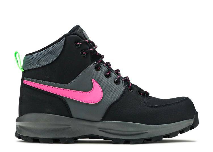 Nike Manoa Leather SE Black Fuchsia Pink Iron Grey CW7360-001 sz