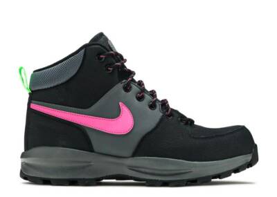 Nike Manoa Leather SE Black Fuchsia Pink Iron Grey CW7360-001 sz