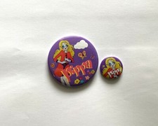 One NEW Pippa Doll  5.8 cm Pink Champagne Fridge Magnet & 2.5 cm Pin Badge