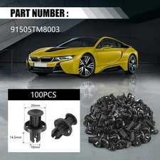 100x Bumper Hood Clips Retainer Rivet Fastener Fender Push Pin For Honda Accord