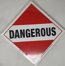 Dangerous Goods Placard 10-7/8" Diamond Qty 50
