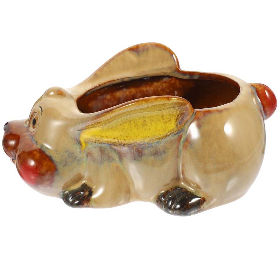 Ceramics Flowerpot Man Plant Containers Outdoor Small Indoor Pots eBay