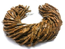 1 nić naturalny żółty agat kwadratowy gładki 4x9-5x11mm luźne koraliki 12 cali