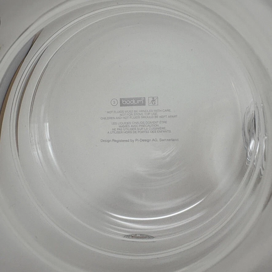 Vintage Bodum Mouth-Blown Glass Coffee Pitcher w Lid and Handle Hot & Cold 20 oz - Image 2 of 4