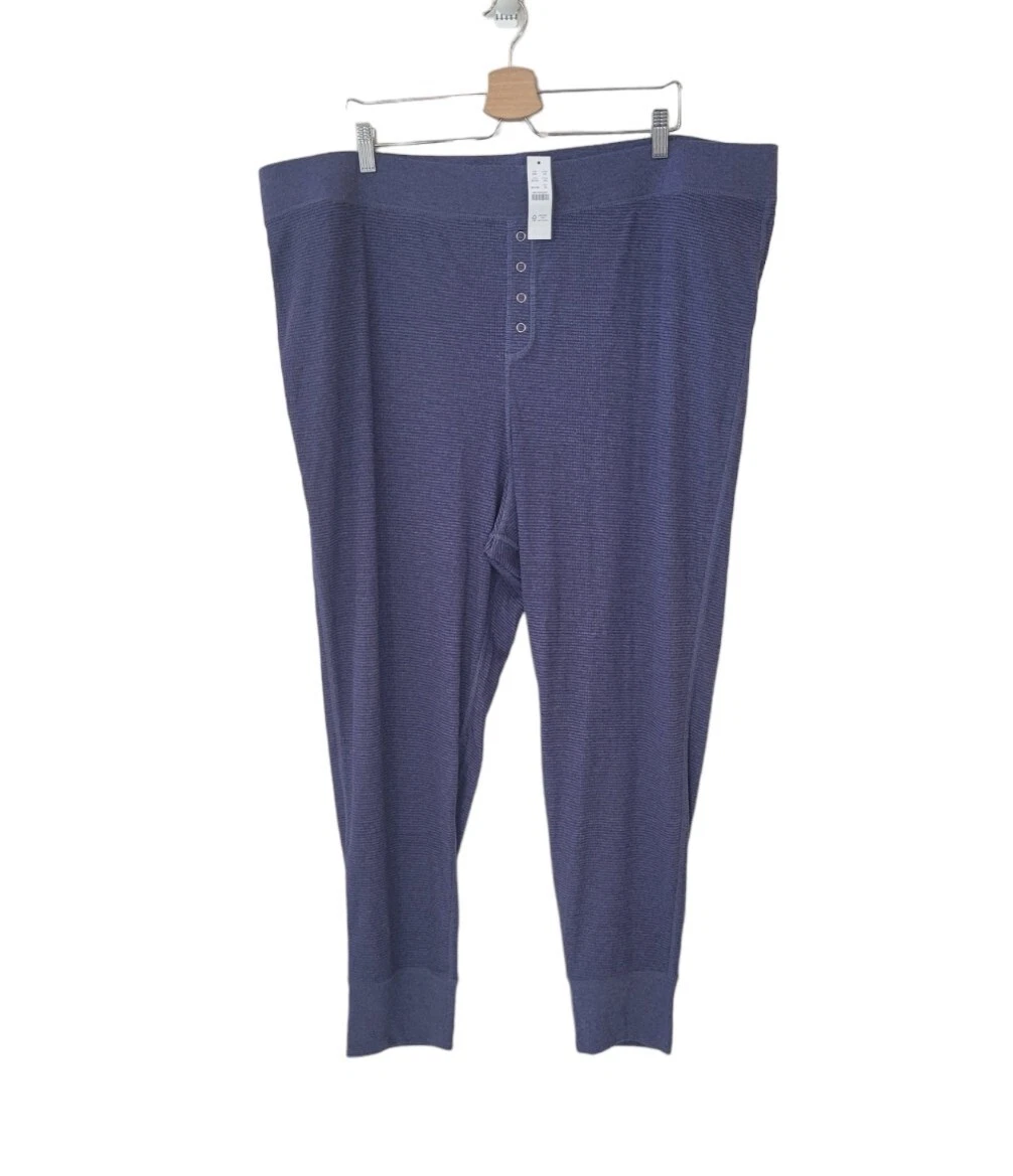 New J. CREW 3X Ink Shadow Lightweight Waffle Base Layer Jogger Pant Women