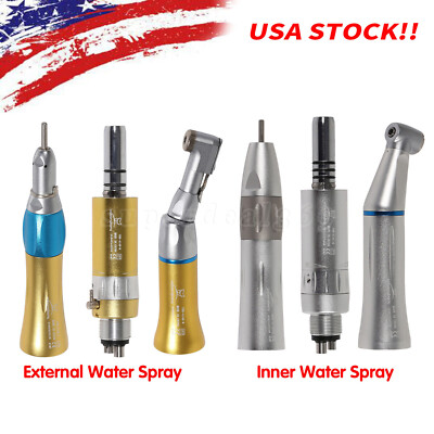 Dental Low Speed Handpiece (Inner Spray) Contra Angle Straight Air Motor 4H OR