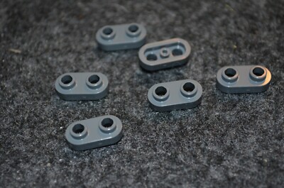 6) 1x2 Dark Gray Oval Plate Brick w/ 2 Center Holes ~ Lego NEW | eBay