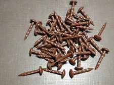 50 pcs NORS #12 x 7/8" special brown seat cover Tufflyx hardened screw nails GM