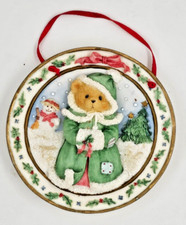 Enesco 1996 P. Hillman Cherished Teddies Season of Joy 3D Plate Ornament 176281