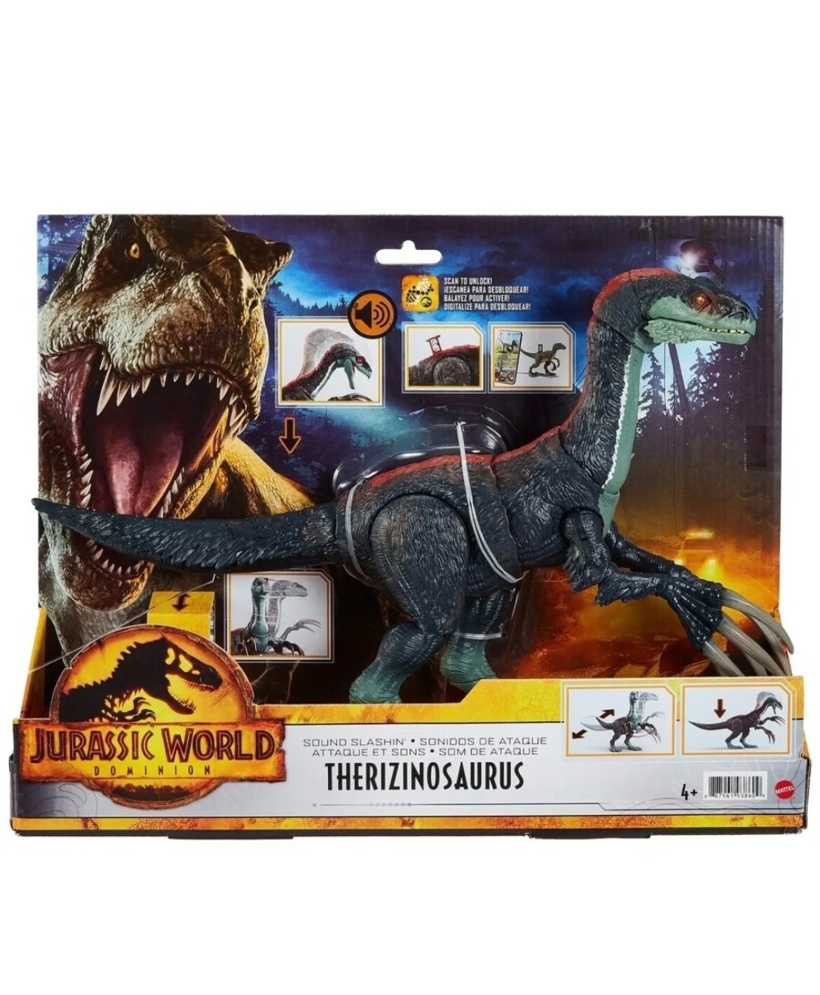 Mattel Jurassic World Dominion Sound Slashin' Therizinosaurus Sounds Dinosaur