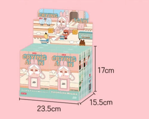 POPMART CRYBABY Crying Again Series Peluche Card Sleeve Blind Box un set (6 pezzi) - Foto 18 di 18
