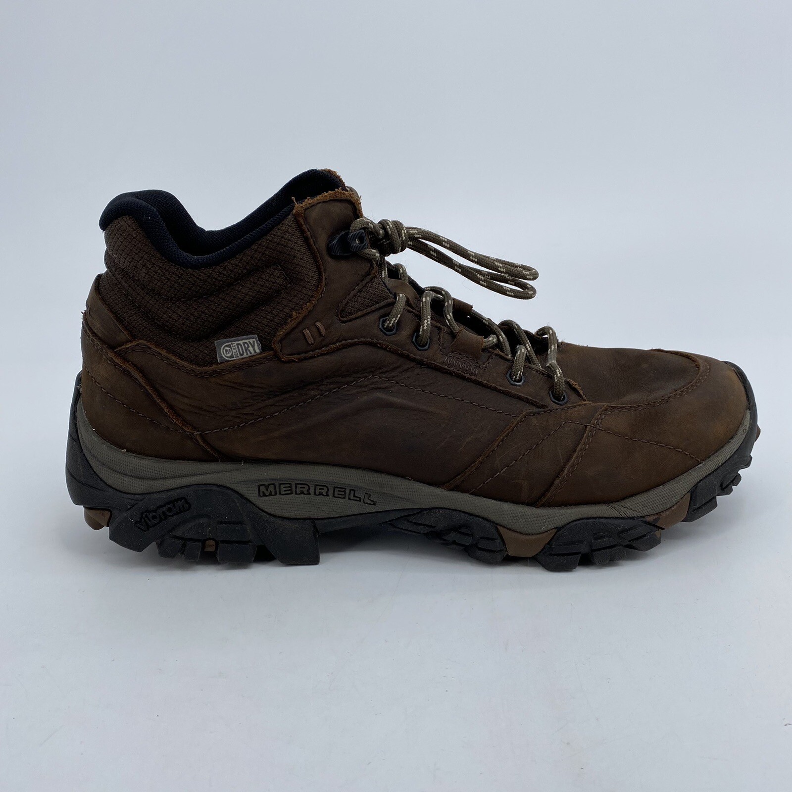 Mens 10.5 Merrell Moab Adventure Dark Earth Mid Hiking Boots Casual