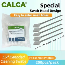 CALCA 200Pcs Cleaning Swabs Foam For Epson Roland Mimaki Mutoh Inkjet Printers