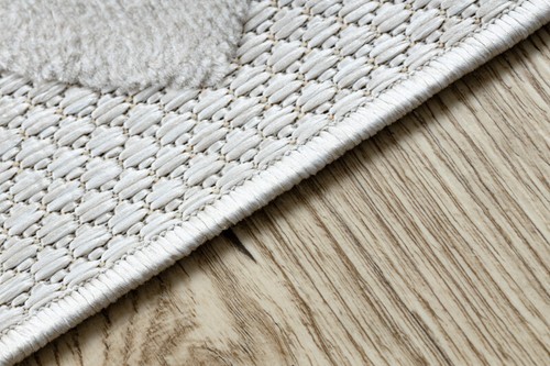 Moderna increíble ALFOMBRA DE SISAL SANTO diamantes geométrico beige estructural fácil de limpiar - Imagen 5 de 6