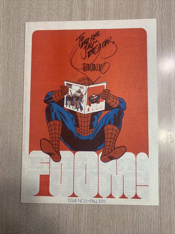 FOOM MAGAZINE 3 VF/NM STERANKO SIGNED  SPIDER-MAN ISSUE MARVELMANIA FANZINE 1973