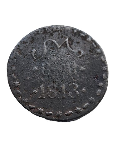 Mexico Oaxaca 1813 8 Reales Copper Coin War of Independence