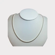 Silpada Sterling 925 Silver 3mm Bead Ball Link Necklace 30 in