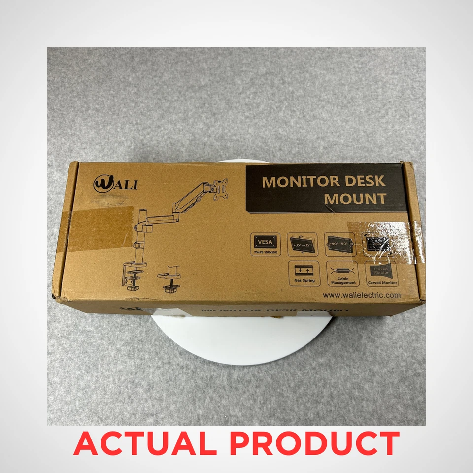 WALI Single Monitor Mount Arm Holds Screen Up to 32 in 22lbs Fully Adjustable - Image 2 of 4