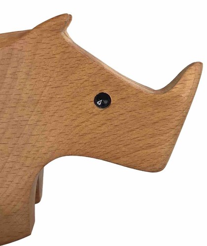 Karl Zahn Para Areaware Escultura Funcional Madera Rinoceronte Caja de Objetos Pequeños - Imagen 10 de 16