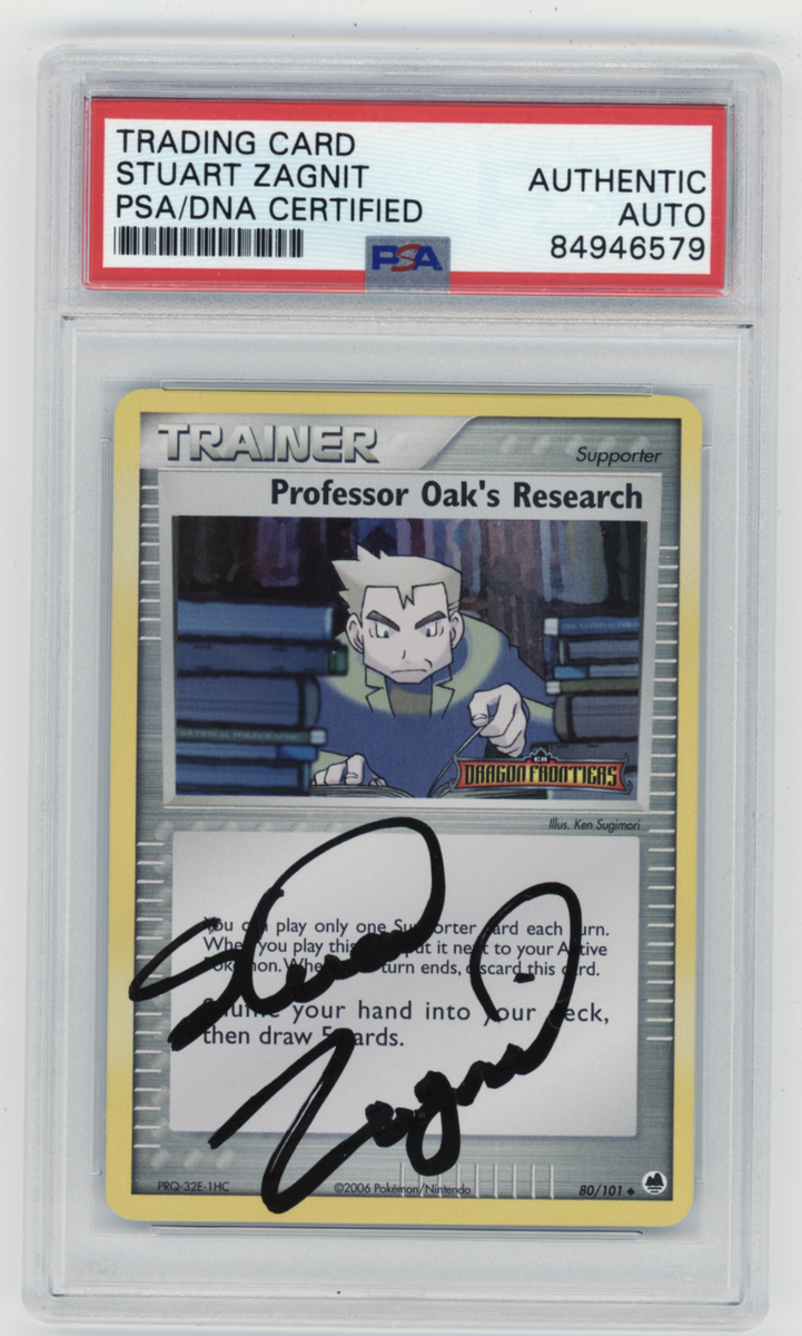PSA Signed Stuart Zagnit Professor Oak's Research 80/101 Stamped