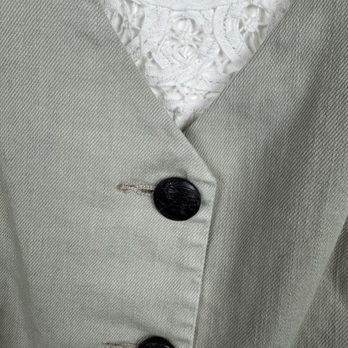 Chico's Womens Vest Size 1 (M) Crochet Lace Back Button Down Boho Chic Festival - Picture 3 of 8