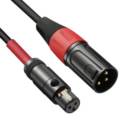 JOMLEY Mini XLR to XLR Cable, 3 Pin Mini XLR Female (TA3F) to Regular XLR Male