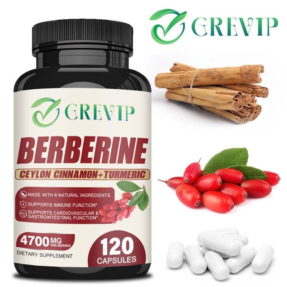 Berberina HCI 4700mg - Canela de Ceilán - Apoyo al azúcar en sangre, reduce el colesterol