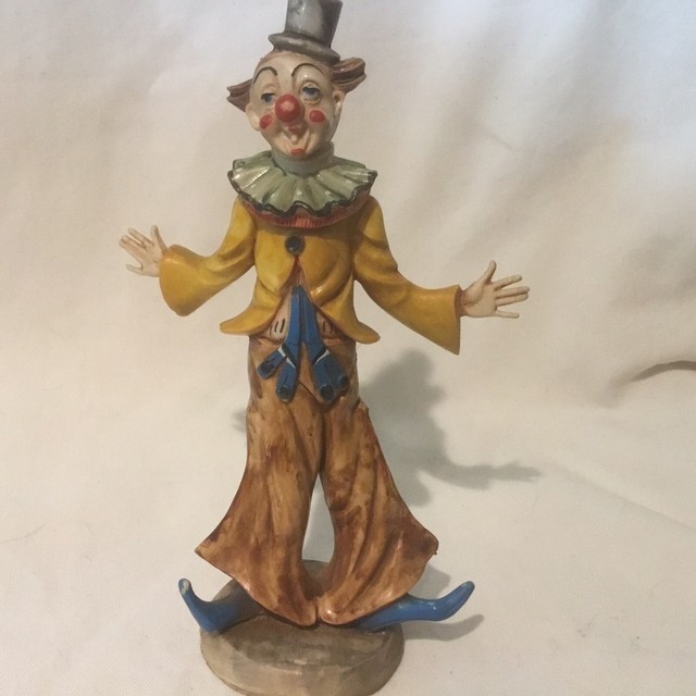 Clown Resin Made In Italy Clown Figurine 8” x 5” eBay
