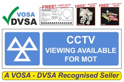 MOT SIGN | MOT SIGNS | VOSA DVSA | MOT SIGN PACK | CCTV VIEWING AVAIL ...