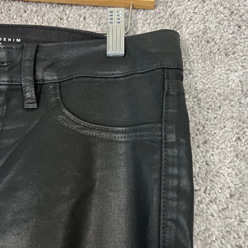 Elie Tahari Pants Womens 6 Black Audrey Leggings Faux Leather Zip Flat Front - Image 4 of 4