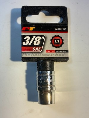 3/8-Inch Socket 3/8-Inch Drive 12-Point Straight Performance Tool W38512  NEW