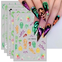 Nagelsticker Halloween Leuchten Im Dunkeln 9 Blatt Selbstklebend Dekoration