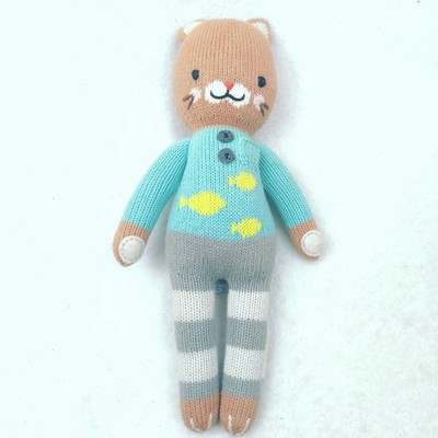 Cuddle + Kind Maximus Cat Knit Plush Doll Fish Sweater Missing Hat 13  Cleaning 