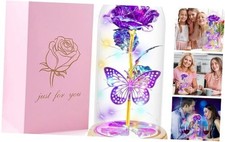 Valentine's Day Rose Gifts - 1-purple Butterfly Flower Roses for Women  Mom