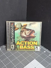 Vintage Action Bass PS1 PlayStation 1 Complete - Family Video Edition GUC E5