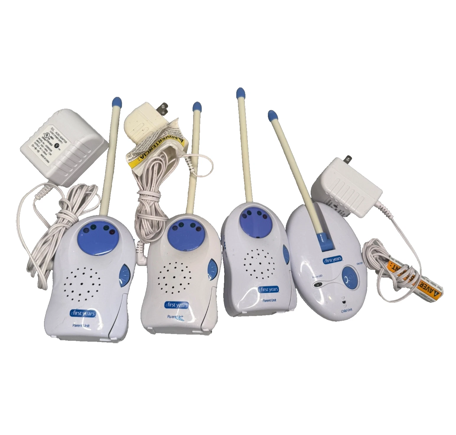 The First Years 3 Receiver Baby Monitor 700+ Foot Range Battery 2 Channel