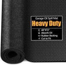 Garage Floor Mat, 48" x 72" Oil Spill Mat for Under Car, Heavy Duty Garage Ma...