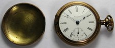 1900 Waltham Grade 18 18s 7j RGP Pocket Watch w/ BROKEN Hunter - Parts/Repair