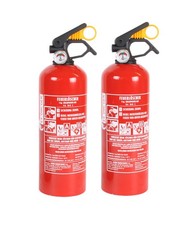 2 x Autofeuerl�scher GP-1x ABC 1kg mit Halterung + Manometer / Kfz Feuerl�scher