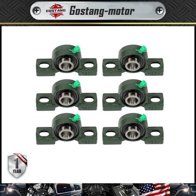 New 6Pcs UCP204-12 Pillow Block Mounted Ball Bearing 3/4'' Bore Cast Iron Base