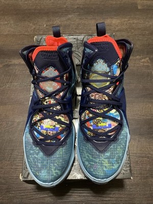 Nike LeBron XIX Men's Sneakers Tropical Dutch Blue, Size 10