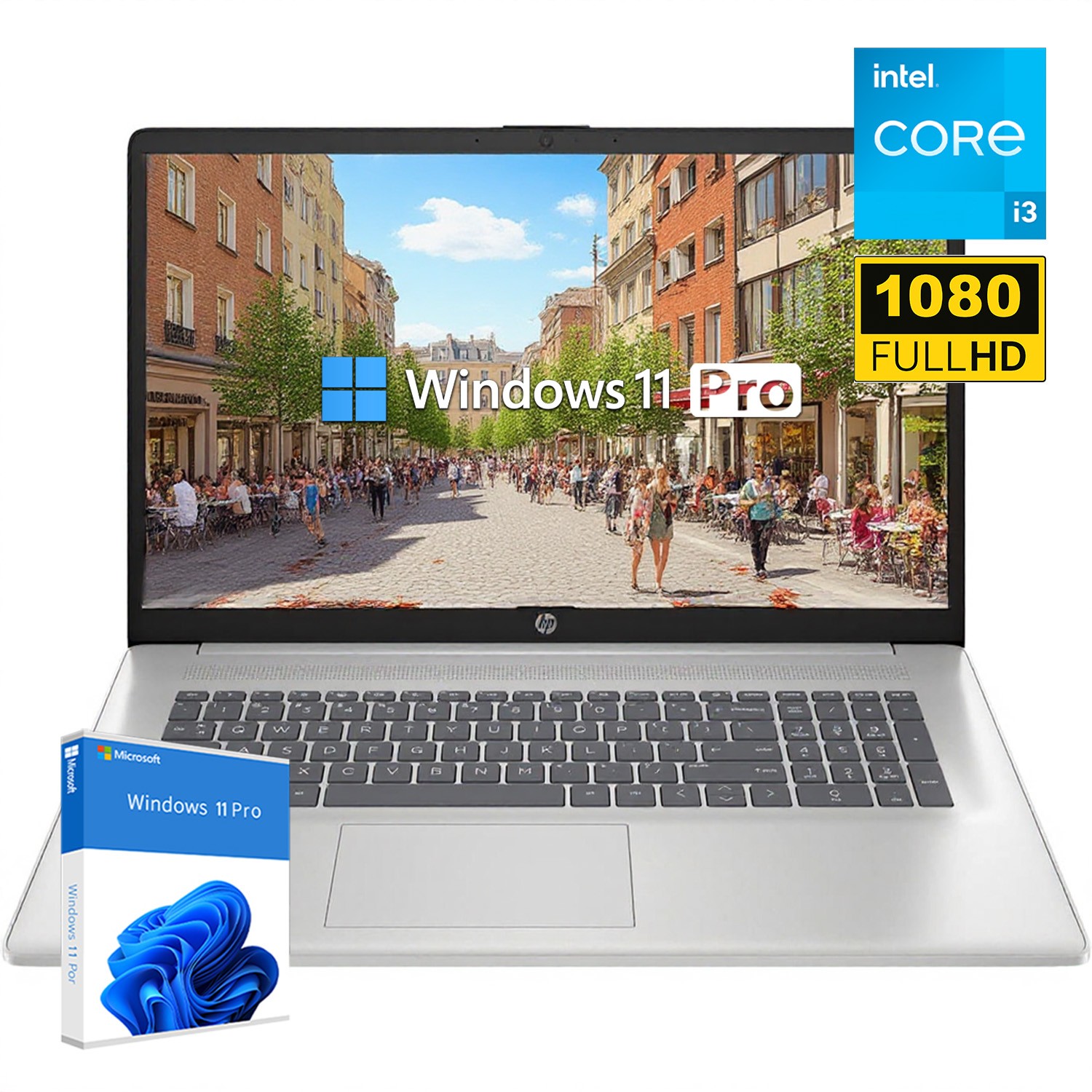 HP Laptop 17.3" FHD LED Intel CORE i3-N305 UP TO 32GB RAM 2TB SSD PC