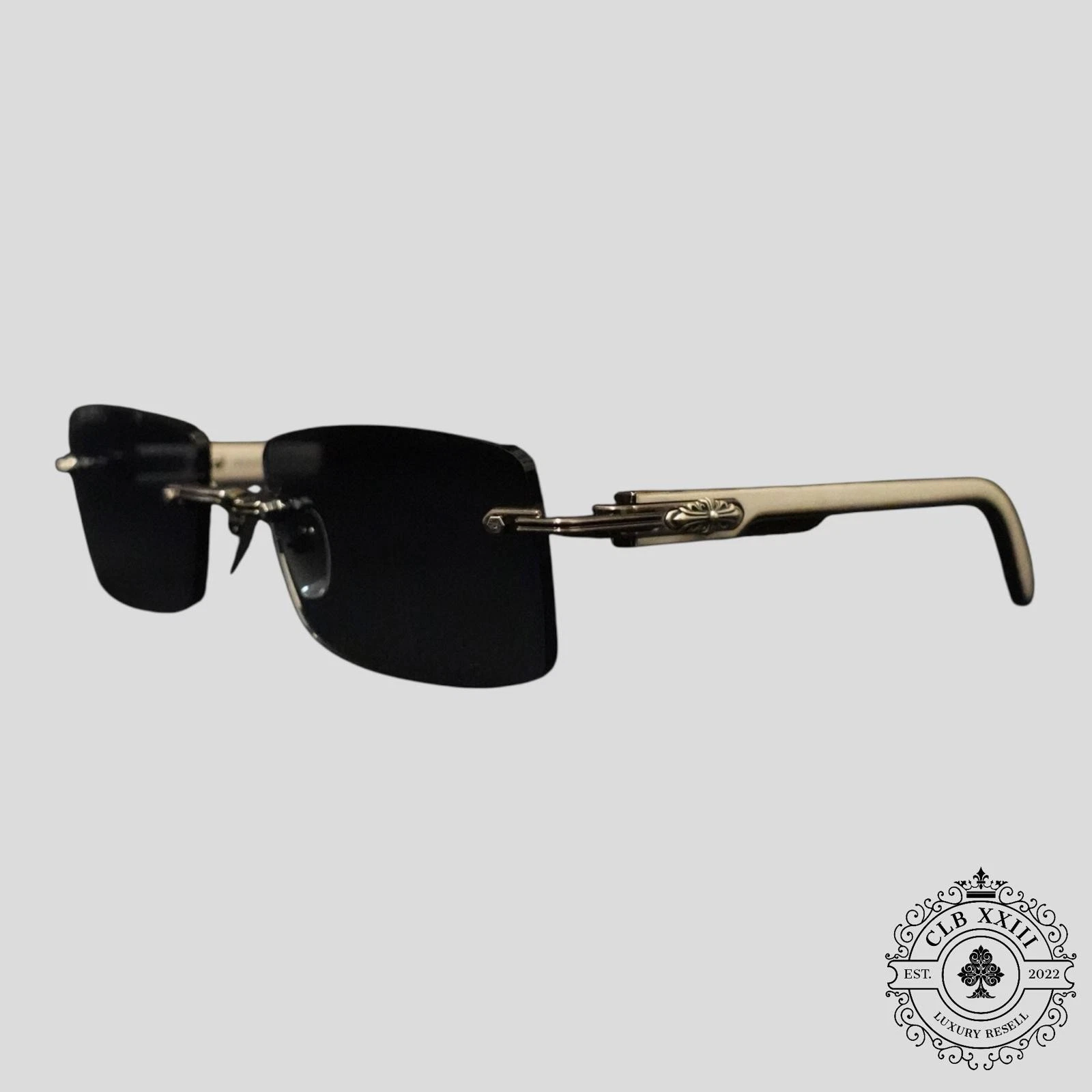 Chrome Hearts Deep II Sunglasses in White/Silver