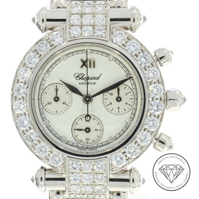 Wert 95000,- Chopard Imperiale Brillant Chronograph 750 Weiß Gold Damen Uhr xxyy