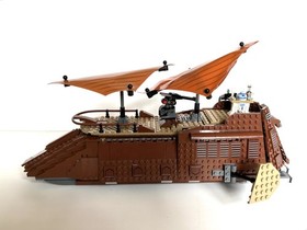 Used LEGO Star Wars: Jabba's Sail Barge (75020) MISSING Leia's hair & Poster