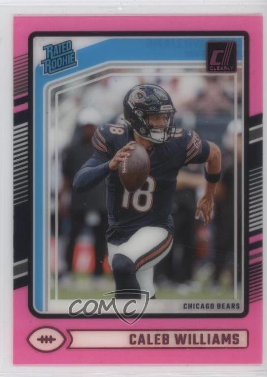 2024 Panini Clearly Donruss Rated Rookie Pink Caleb Williams #51 Rookie RC 11qd